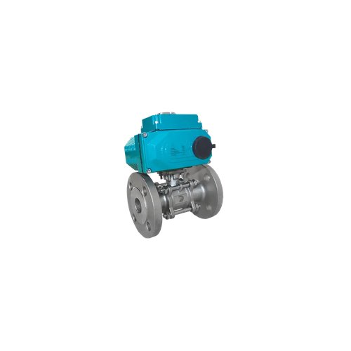 Кран шаровый фланцевый (3PC), DN15 (1/2"), AISI304, PN16, с электроприводом AC 24V (C-03)
