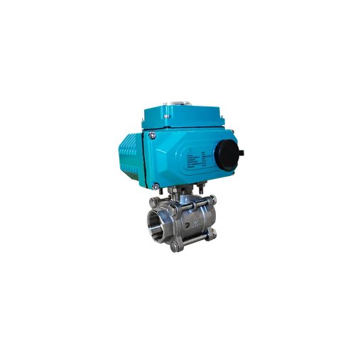 Кран шаровый муфтовый (3PC), AISI304 DN15 (1/2"), с электроприводом AC 24V (C-03)