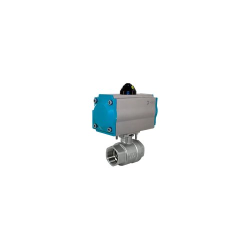 Кран шаровый муфтовый (2PC), AISI304 DN20 (3/4"), с двухсторонним пневмоприводом AT52D