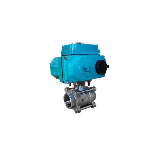 Кран шаровый муфтовый (3PC), AISI304 DN20 (3/4"), с электроприводом AC 24V (C-03)