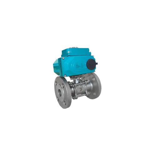 Кран шаровый фланцевый (3PC), DN20 (3/4"), AISI304, PN16, с электроприводом AC 220V (С-03)