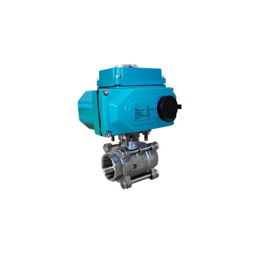 Кран шаровый муфтовый (3PC), AISI316 DN25 (1"), с электроприводом AC 220V (С-03)