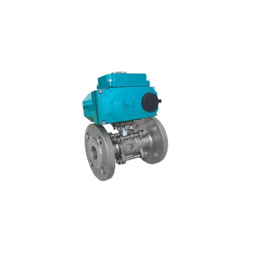 Кран шаровый фланцевый (3PC), DN25 (1"), AISI304, PN16, с электроприводом AC 24V (C-03)