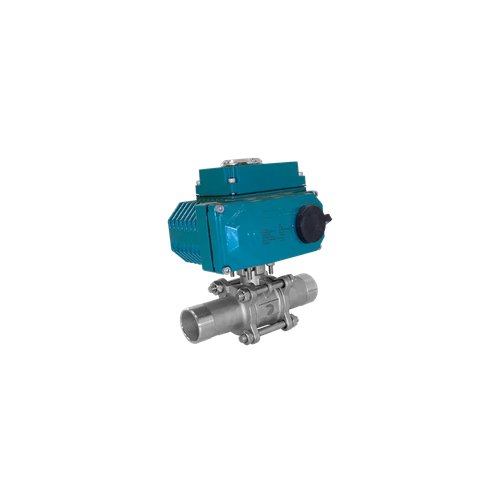 Кран шаровый приварной, AISI304 DN25 (1"), с электроприводом AC 220V (C-03)