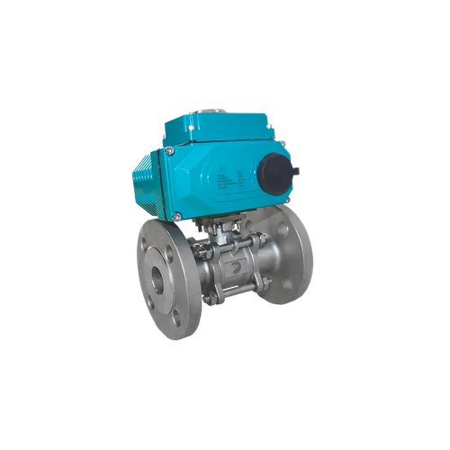 Кран шаровый фланцевый (3PC), DN40 (1_1/2"), AISI304, PN16, с электроприводом AC 24V (С-05)