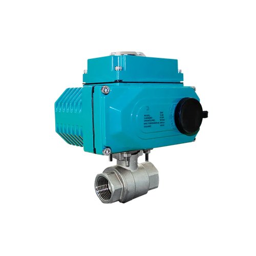 Кран шаровый муфтовый (2PC), AISI304 DN65 (2_1/2"), с электроприводом AC 220V (С-10)