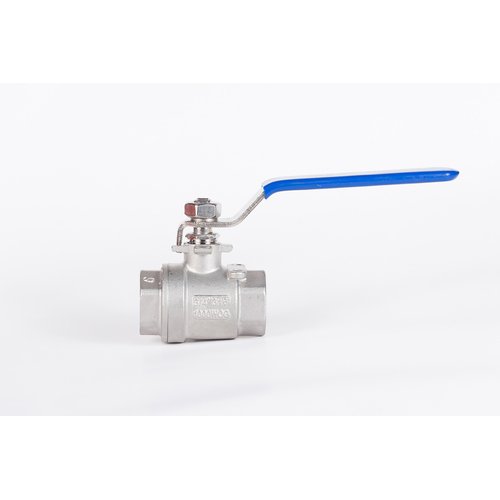Кран шаровый муфтовый двусоставной нержавеющий (2PC), AISI316 DN15 (1/2"), (CF8M), PN64