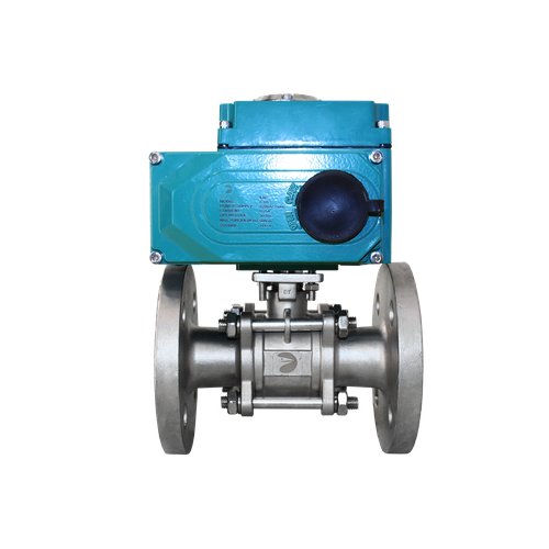 Кран шаровый фланцевый (3PC), DN20 (3/4"), AISI304, PN16, с электроприводом AC 220V (С-03)