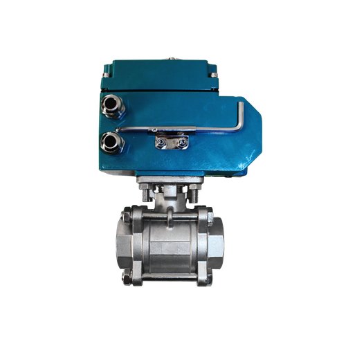 Кран шаровый муфтовый (3PC), AISI304 DN40 (1_1/2"), с электроприводом AC 220V (С-05)