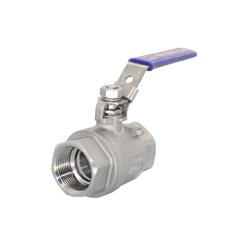 Кран шаровый муфтовый двусоставной с фиксатором нержавеющий (2PC), AISI304 DN32 (1_1/4"), (CF8),PN40