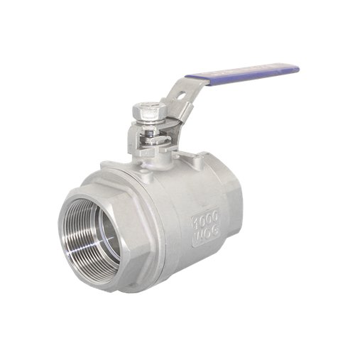 Кран шаровый муфтовый двусоставной с фиксатором нержавеющий (2PCH), AISI304 DN50 (2"), (CF8), PN40
