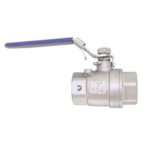 Кран шаровый муфтовый двусоставной с фиксатором нержавеющий (2PC), AISI304 DN25 (1"), (CF8), PN64