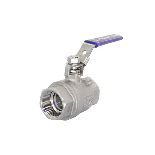 Кран шаровый муфтовый двусоставной с фиксатором нержавеющий (2PC), AISI304 DN20 (3/4"), (CF8), PN64