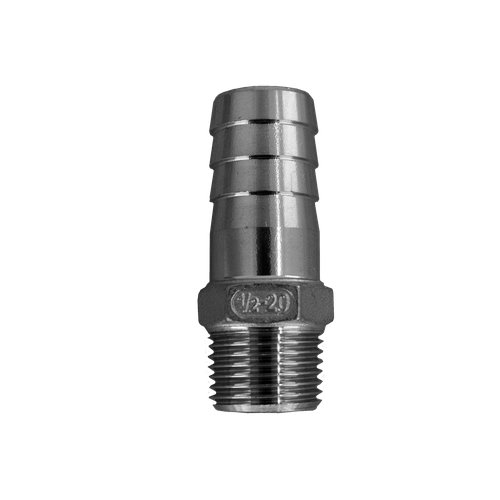 Штуцер елочка нержавеющий, AISI304 DN15 x 20mm (1/2" x 20mm), (CF8), PN16