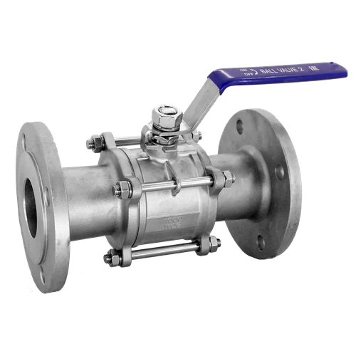 Кран шаровый фланцевый трехсоставной нержавеющий (3PC), AISI304 DN50 (2"), (CF8), PN16
