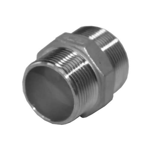 Ниппель резьбовой переходной нержавеющий,  AISI304 DN40 х DN32 ( 1_1/2" х 1_1/4"), (CF8), PN16