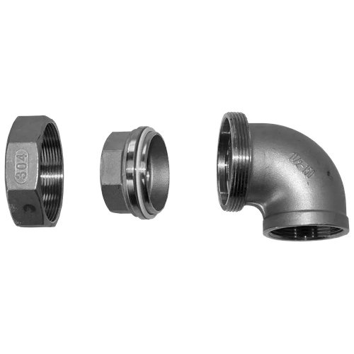 Американка угловая вр/вр нержавеющая, AISI304 DN40 (1_1/2"), (CF8), PTFE, PN16