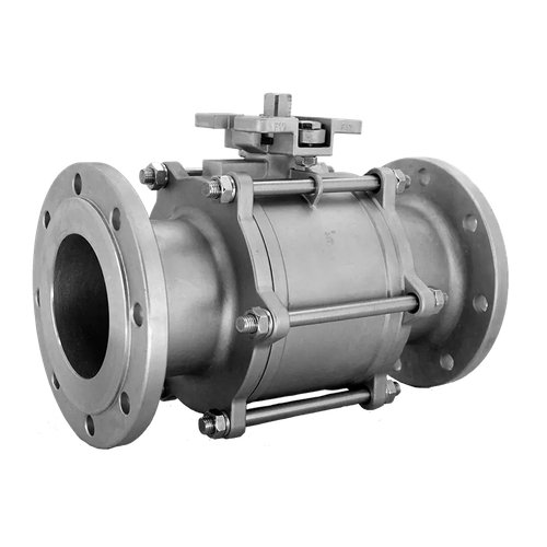 Кран шаровый фланцевый трехсоставной нержавеющий (3PC), AISI316 DN 125 (5"), (CF8M), PN16