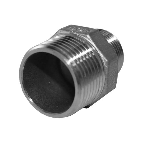 Ниппель резьбовой переходной нержавеющий,  AISI304 DN25 х DN20 (1" х 3/4"), (CF8), PN16