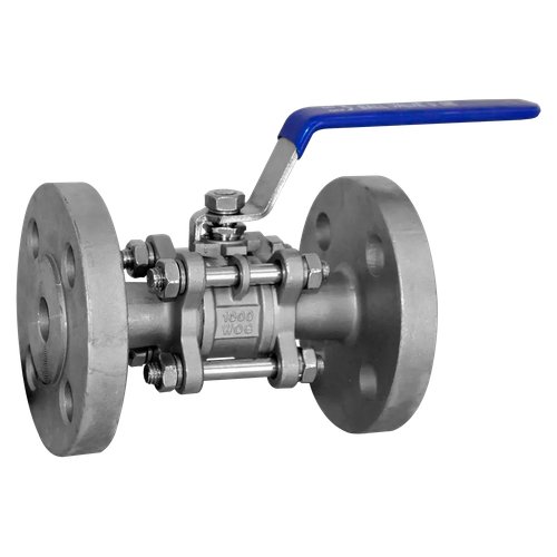 Кран шаровый фланцевый трехсоставной нержавеющий (3PC), AISI304 DN15 (1/2"), (CF8), PN16