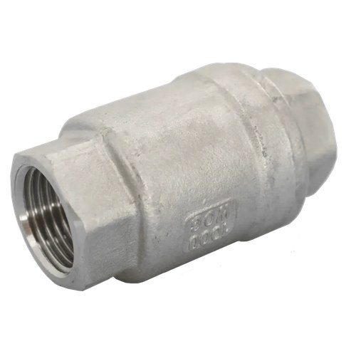 Обратный клапан муфтовый прямой нержавеющий, AISI304 DN15 (1/2"), (CF8), PN64