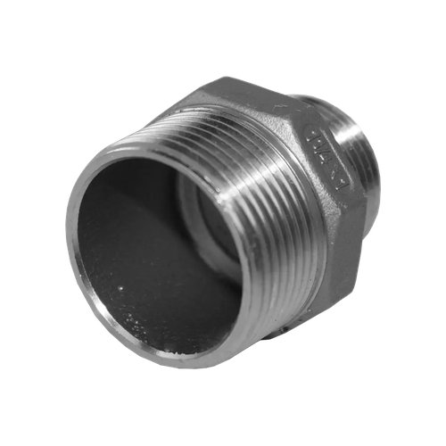 Ниппель резьбовой переходной нержавеющий,  AISI304 DN32 х DN25 ( 1_1/4" х 1), (CF8), PN16