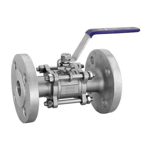 Кран шаровый фланцевый трехсоставной нержавеющий (3PC), AISI304 DN32 (1_1/4"), (CF8), PN16