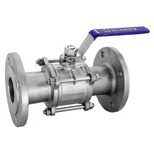 Кран шаровый фланцевый трехсоставной нержавеющий (3PC), AISI304 DN65 (2_1/2"), (CF8), PN16