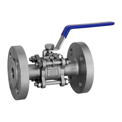 Кран шаровый фланцевый трехсоставной нержавеющий (3PC), AISI304 DN20 (3/4"), (CF8), PN16