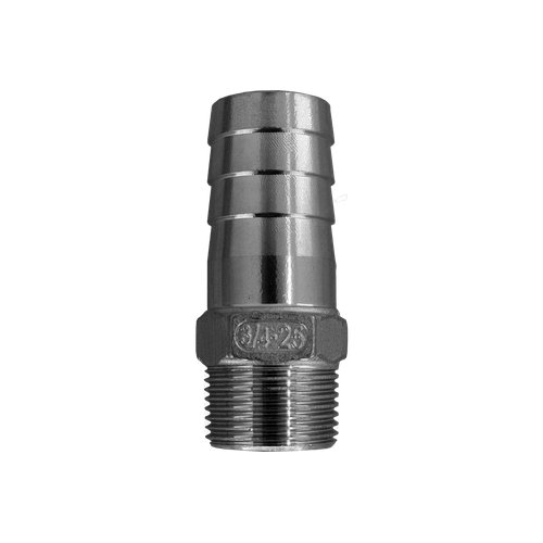 Штуцер елочка нержавеющий, AISI304 DN20 x 25mm (3/4" x 25mm), (CF8), PN16