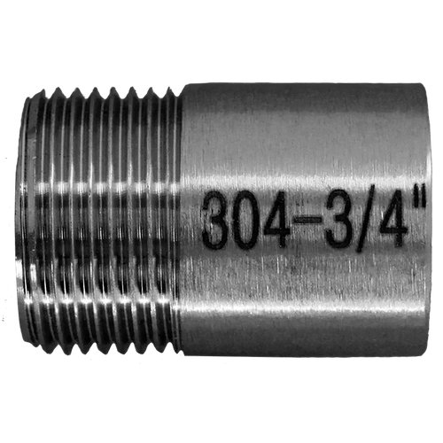 Ниппель приварной нержавеющий, AISI304 DN20 (3/4"), (CF8), PN16