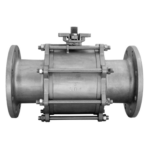 Кран шаровый фланцевый трехсоставной нержавеющий (3PC), AISI304 DN 150 (6"), (CF8), PN16