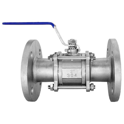 Кран шаровый фланцевый трехсоставной нержавеющий (3PC), AISI304 DN50 (2"), (CF8), PN16