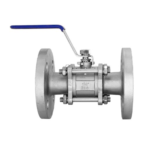 Кран шаровый фланцевый трехсоставной нержавеющий (3PC), AISI316 DN32 (1_1/4"), (CF8M), PN16