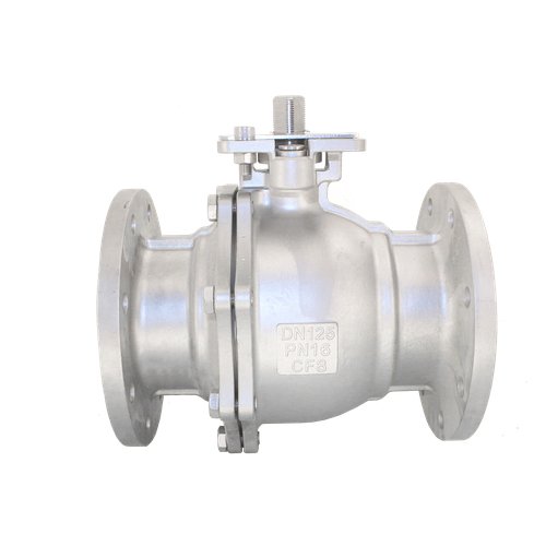 Кран шаровый фланцевый двусоставной нержавеющий (2PC), AISI304 DN 125 (5"), (CF8), PN16
