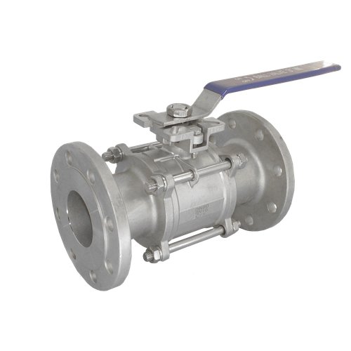 Кран шаровый фланцевый под привод нержавеющий (3PC), AISI304 DN 100 (4"), (CF8), PN16