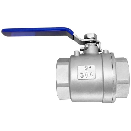 Кран шаровый муфтовый двусоставной нержавеющий (2PC), AISI304 DN50 (2"), (CF8), PN40