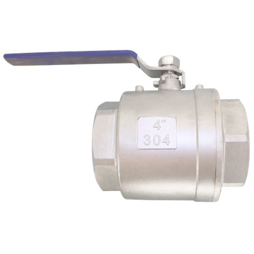 Кран шаровый муфтовый двусоставной нержавеющий (2PC), AISI304 DN 100 (4"), (CF8), PN16