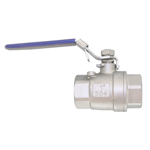 Кран шаровый муфтовый двусоставной с фиксатором нержавеющий (2PCH), AISI304 DN25 (1"), (CF8), PN64