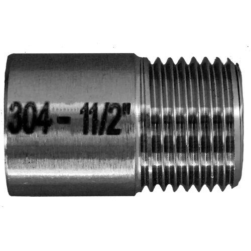 Ниппель приварной нержавеющий, AISI304 DN40 (1_1/2"), (CF8), PN16
