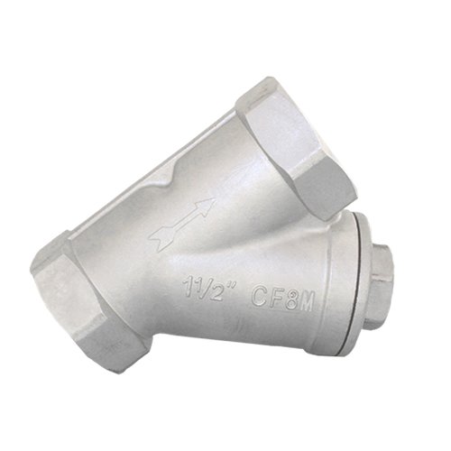 Обратный клапан муфтовый Y-тип нержавеющий, AISI304 DN40 (1_1/2"), (CF8), PN40