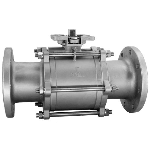 Кран шаровый фланцевый трехсоставной нержавеющий (3PC), AISI316 DN 125 (5"), (CF8M), PN16
