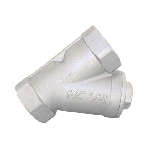 Обратный клапан муфтовый Y-тип нержавеющий, AISI316 DN32 (1_1/4"), (CF8M), PN40