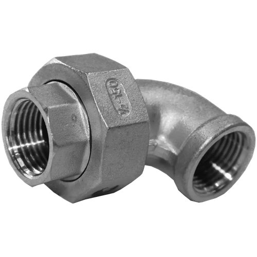 Американка угловая вр/вр нержавеющая, AISI304 DN15 (1/2"), (CF8), PTFE, PN16