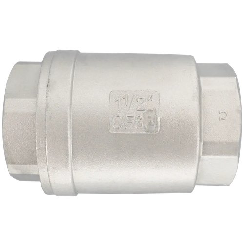 Обратный клапан муфтовый прямой нержавеющий, AISI304 DN40 (1_1/2"), (CF8), PN40