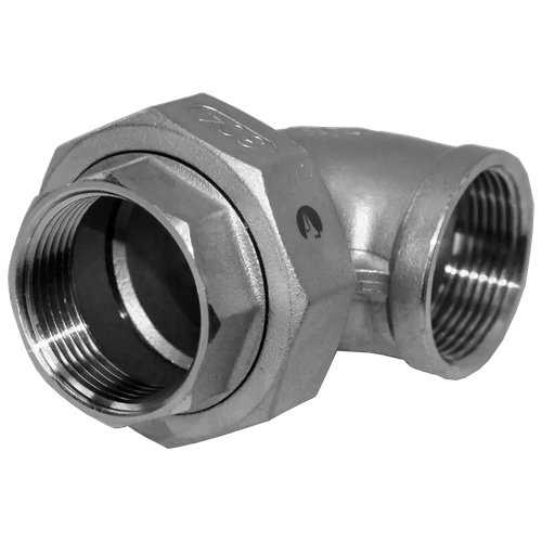 Американка угловая вр/вр нержавеющая, AISI304 DN32 (1_1/4"), (CF8), PTFE, PN16