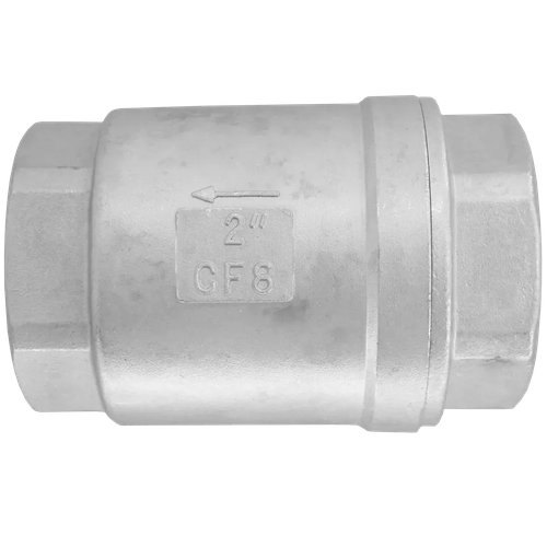 Обратный клапан муфтовый прямой нержавеющий, AISI304 DN50 (2"), (CF8), PN40