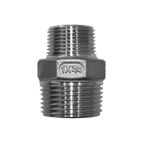 Ниппель резьбовой переходной нержавеющий,  AISI304 DN25 х DN20 (1" х 3/4"), (CF8), PN16