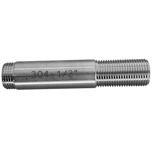 Сгон резьбовой нержавеющий, AISI304 DN15 (1/2"), (CF8), PN16