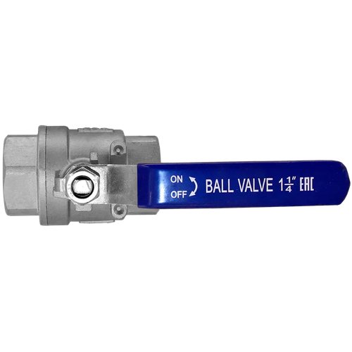 Кран шаровый муфтовый двусоставной нержавеющий (2PC), AISI304 DN32 (1_1/4"), (CF8), PN40